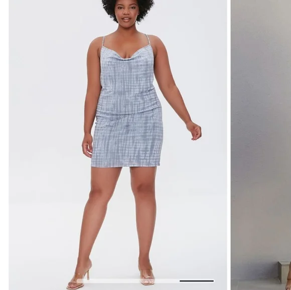 DONATED NWT Forever 21+ tie-dye mini dress - Picture 2 of 4